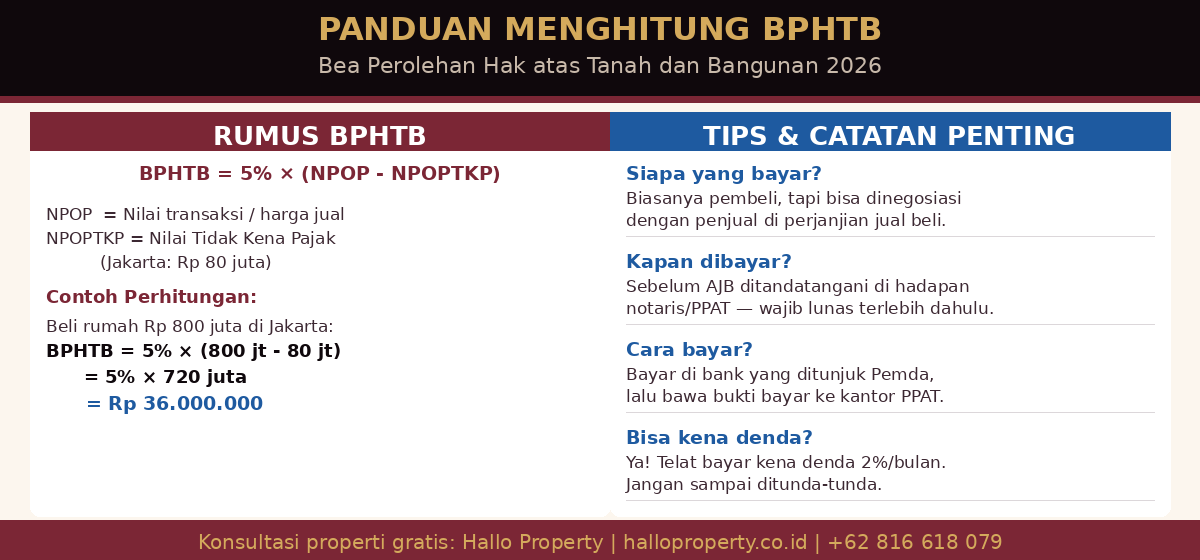 Rumus dan Panduan Menghitung BPHTB 2026