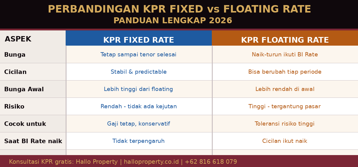 Perbandingan KPR Fixed vs Floating Rate 2026
